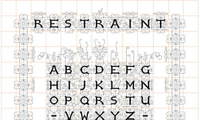 Restraint font ornament Restraint font ornament